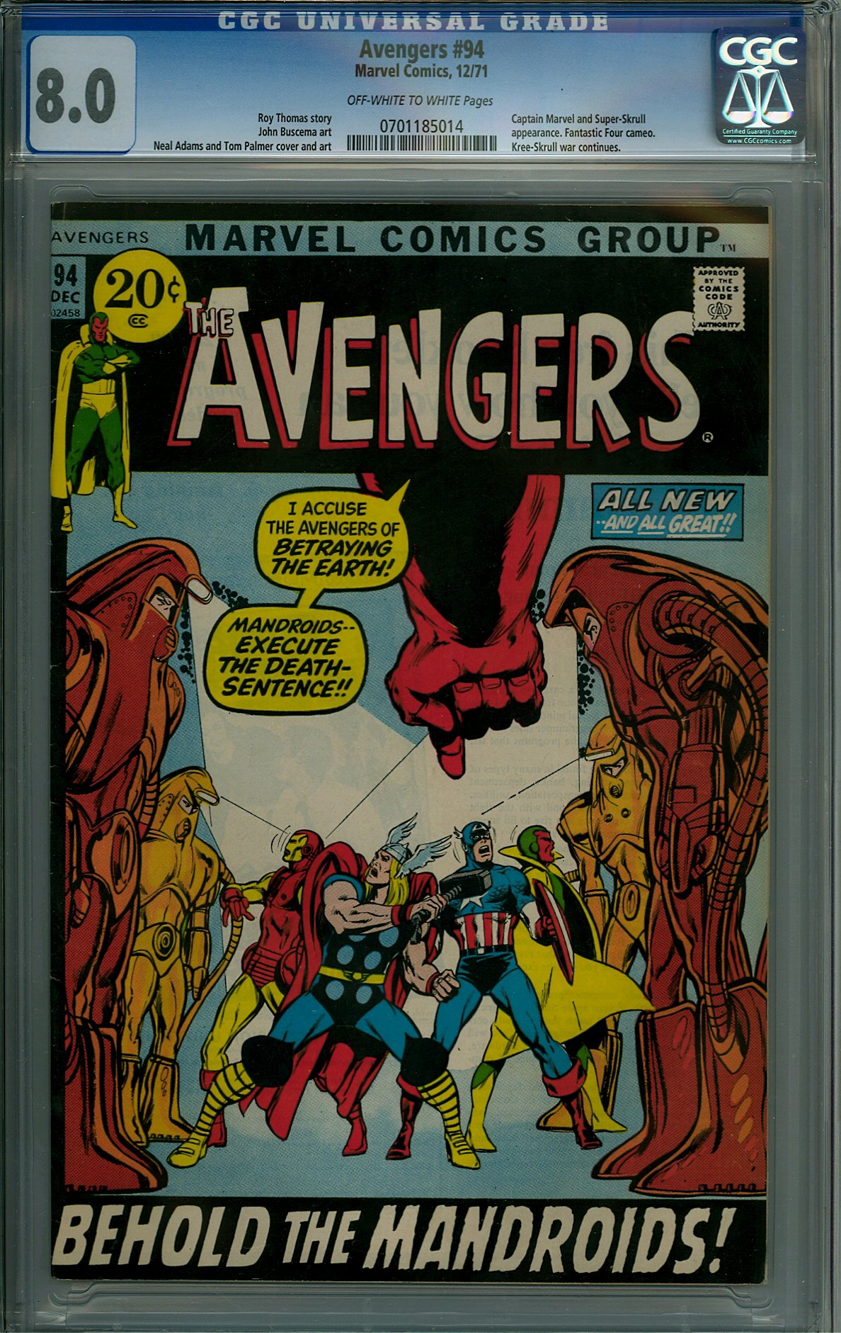 Avengers 94 (CGC 8.0)