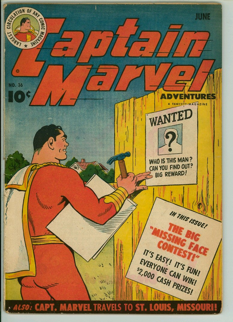 Captain Marvel Adventures 36 (VG- 3.5)