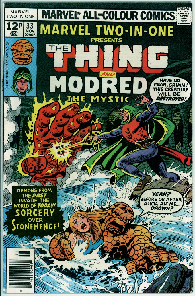 Marvel Two-in-One 33 (FN/VF 7.0) pence