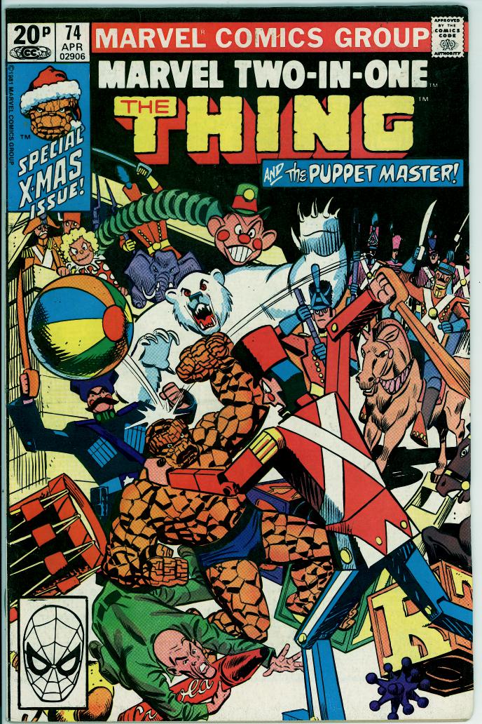 Marvel Two-in-One 74 (VG/FN 5.0) pence