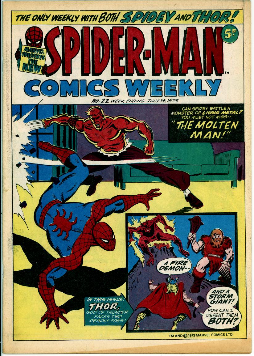 Spider-Man Comics Weekly 22 (VF- 7.5)